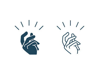 Snapping Icons anatomy figure hand hands icon logo minimalism practice study