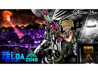 Legacy of Zelda : 2045 art artwork cyberpunk design digitalart digitaldrawing digitalpainting fanart game gameart illustration link zelda