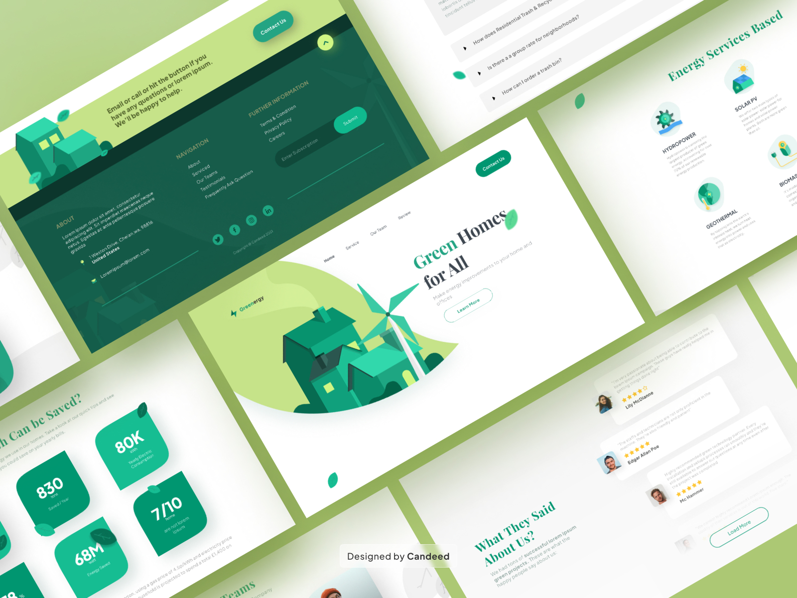 Greenergy - Ecology Website Landing Page By Rommy Seto On Dribbble