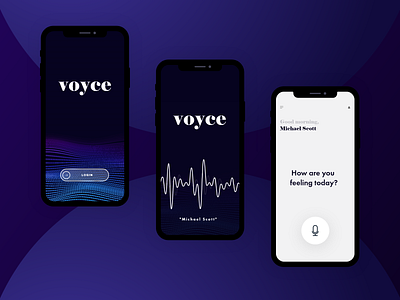 Voyce - Voice Assistant app design dailyui mobile app mobile app design mobile design shot ui ux visual design voice voice assistant
