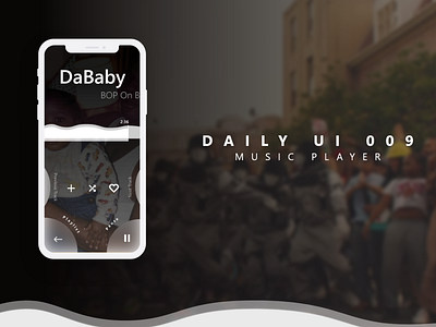Daily UI 009 Music Player app app design app ux daily ui dailyui dailyui 009 dark theme dark ui design glassy music music player soundwave ui ux visual design