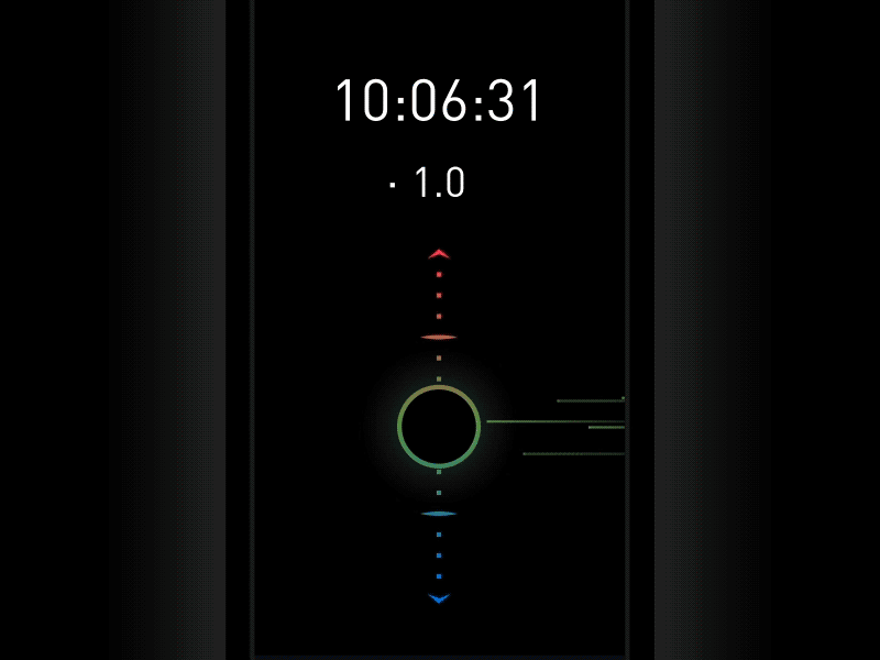 Time Control app concept gradient phone speed time traces ui