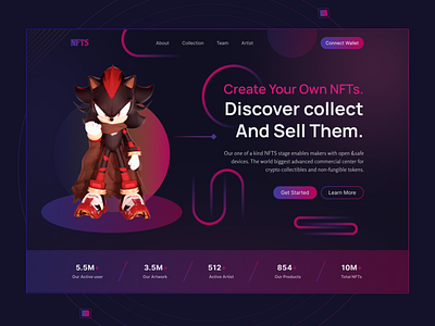 NFT Landing Page Design