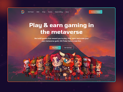 NFT Gaming Landing Page 3d bitcoin crypto cryptocurrency dark game art game website gamedev gaming graphic design landing page marketplace metaverse nft nft gaming landing page nft marketplace nft website ui ui ux website design