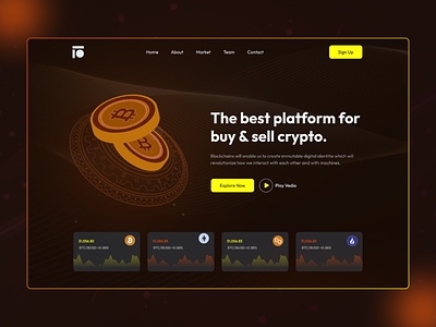 Cryptocurrency Landing Page