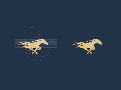 Fast horse circular design designer fast freelance horse icon identity logo mark symbol