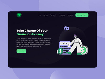 Discord website branding clean ui design moontek op traders software development company ui uiux ux website design
