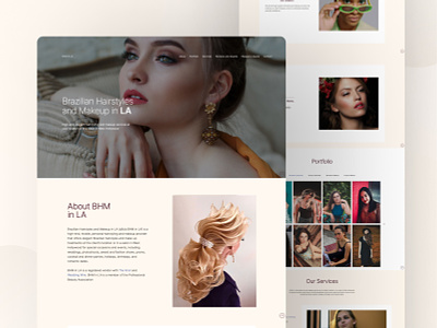 Beauty Website beauty website branding clean ui design moontek salon software development company ui uiux ux website