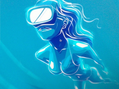 Sexy Underwater digital painting illustration illustrator photoshop