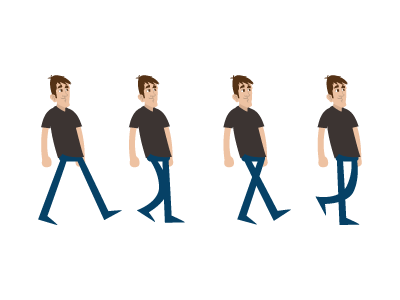 Me animation illustrator me vector walking wip