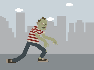 Zombiewalk character design vector