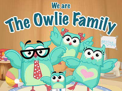 The Owlie Family characther design illustration vector