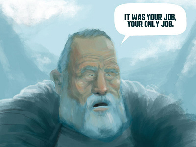 Jeor Mormont digital painting game of thrones got photoshop