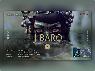 Jibaro Love+Death&Robots Page concept clean concept creative dailyui design fresh homepage landing minimal movie new project ui ux web work