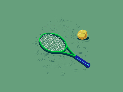 Make your mind your racket! graphic design illustration vector