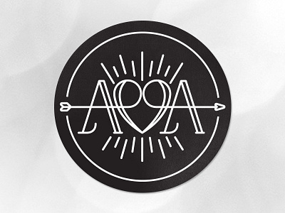 AA Emblem badge emblem heart icon typography wedding