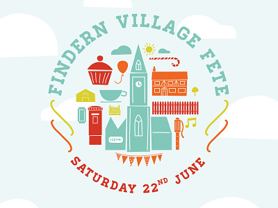 Findern Village Fete illustration logo