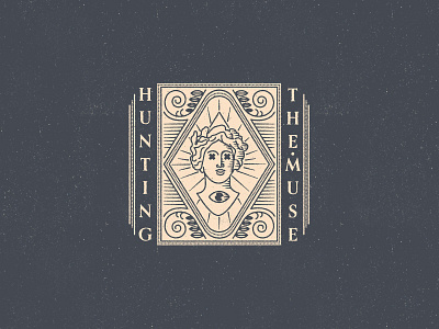 Hunting the Muse branding design eye greek logo logotype mythological mythology texture