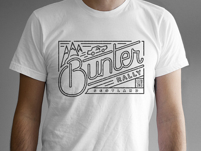 Bunter Rally V2 - Tee badge logo tshirt typography vintage