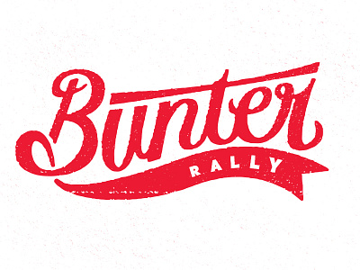 Bunter Rally texture type typography vintage