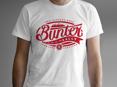 Bunter Rally V3 - Tee badge logo tshirt typography vintage