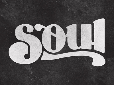 Soul design groovy lettering type typography