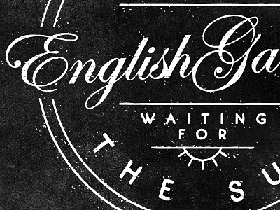 English Garden lettering texture type typography vintage