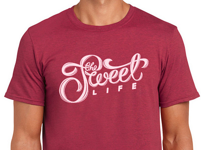 The Sweet Life Mock apparel colour screen print shirt tshirt typography