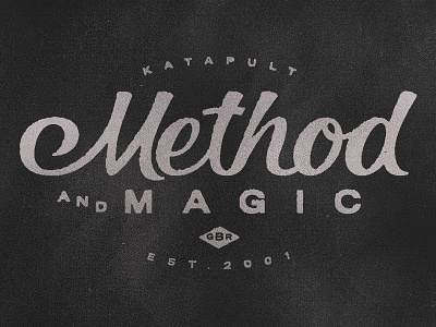 Method & Magic hand drawn lettering texture type typography vintage