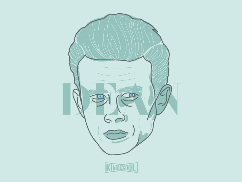 James illustration portrait character james dean