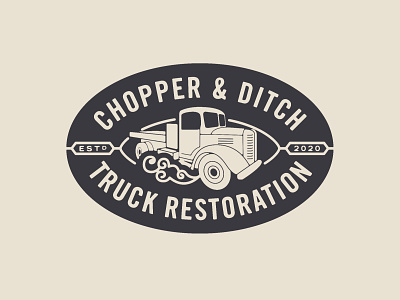 Chopper & Ditch Variation badge branding lettering logo truck type typography vintage