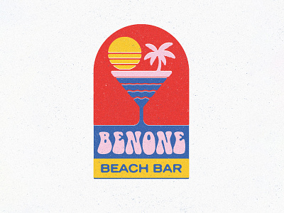 Benone Beach Bar bar beach branding cocktail illustration lettering logo logotype sea seaside texture type typography