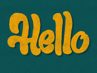 Hi hand drawn lettering texture type typography vintage