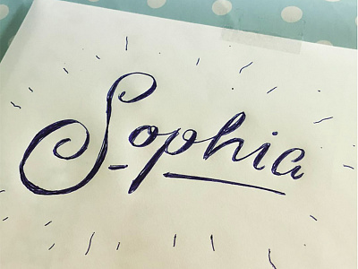 Sophia hand drawn lettering script texture type typography vintage