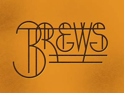 Brews lettering texture type typography vintage