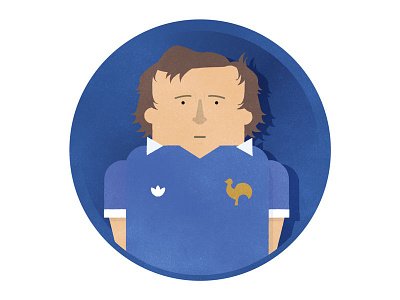 Platini character football illustration michel platini soccer sport texture