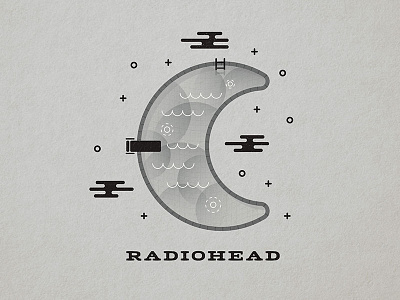 A Moon Shaped Pool album cover illustration moon music pool radiohead space texture