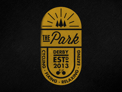 The Park bicycle branding cafe icon logo