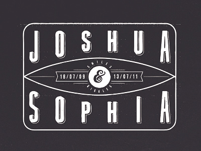 Joshua & Sophia badge texture type typography vintage