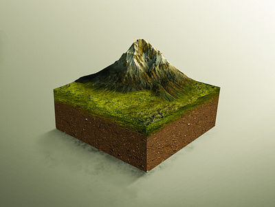 Mountain Microworld 3d adobe phtoshop app benny edits benny edits microworld benny productions benny productions microworld design illustration logo mic microworld