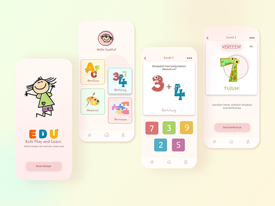 EDU Mobile App apps graphic design illustration kids light mobile motion graphics ui ux