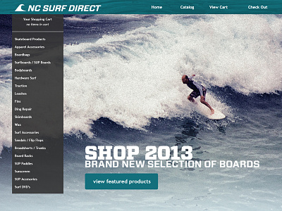Surfing Website Redesign ecommerce flat photo surf surfing transparency ui wave website