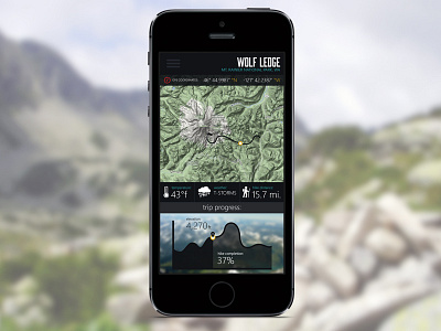 Trailhead App - Hike Screen