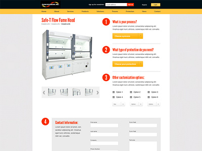 Flow Sciences - Product Page WIP ecommerce industry product science tech ui ux website