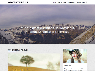 Adventure Us - Travel Blog Wordpress Theme adventure blog photography template theme travel wordpress