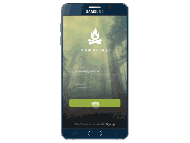Feed refresh animation - Campfire App