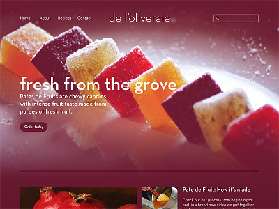 De L'oliveraie Website candy design web website
