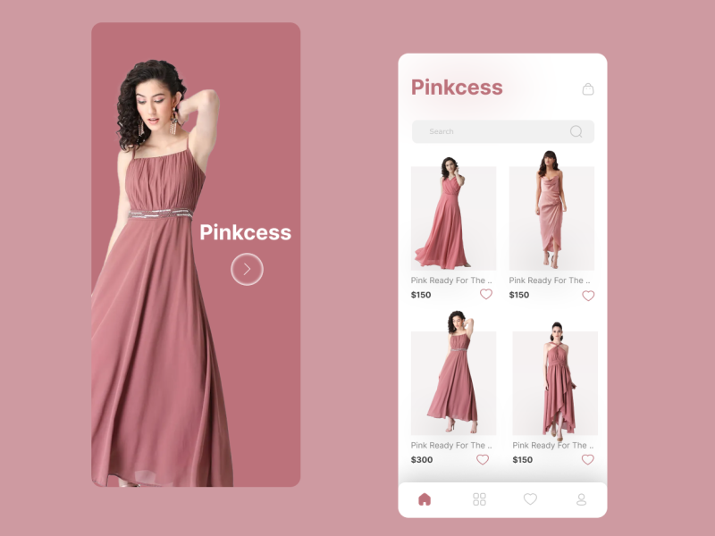 Pinkcess Women's Clothing App by Vishal Kaundal on Dribbble