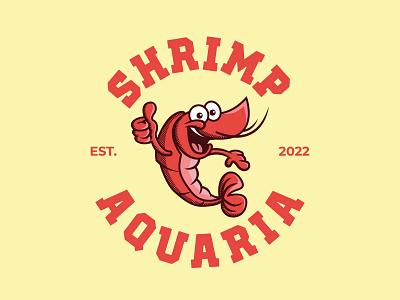 Shrimp Logo aesthetic amazing aqua branding cartoon comic creative design elegant graphic design illustration logo modern seafood shrimp vector vintage