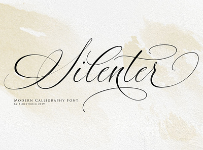 Silenter Modern Calligraphy Font beautiful font calligraphy font design font luxury font modern calligraphy script font wedding font